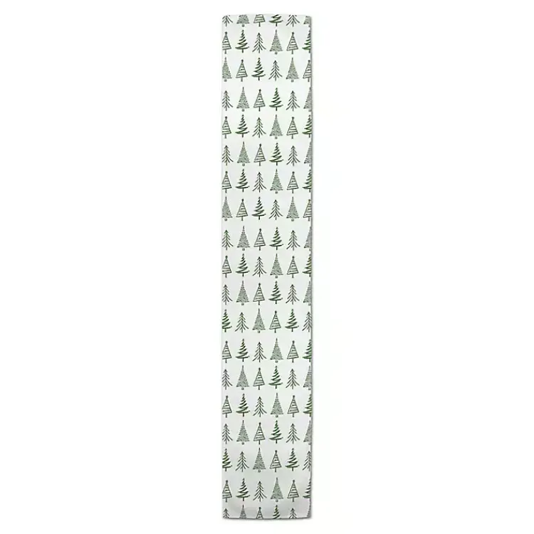 Table Linens-Kirklands Home Green Christmas Tree Table Runner