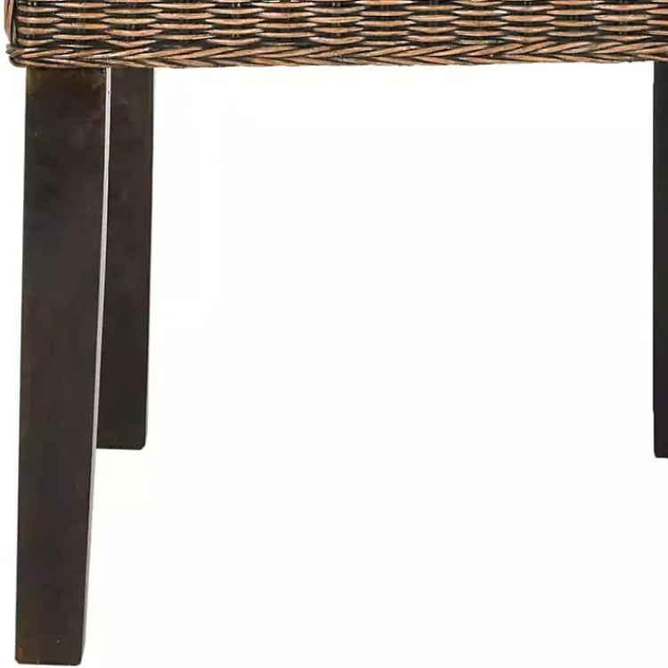 Dining Chairs-Kirklands Home Camelback Wicker Dining Chairs, Set of 2 Brown
