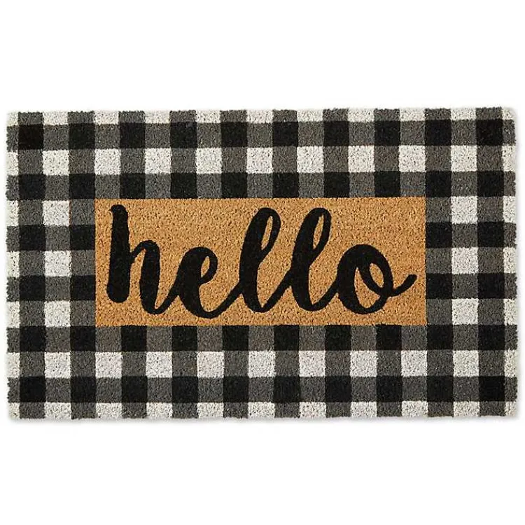Doormats-Kirklands Home Hello Buffalo Check Doormat