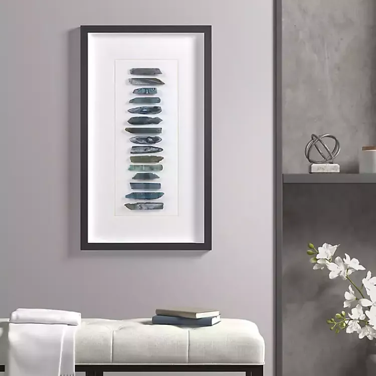 Framed Art-Kirklands Home Cerulean Agate Martha Stewart Shadowbox Plaque