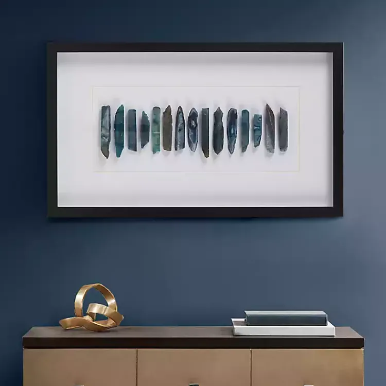 Framed Art-Kirklands Home Cerulean Agate Martha Stewart Shadowbox Plaque