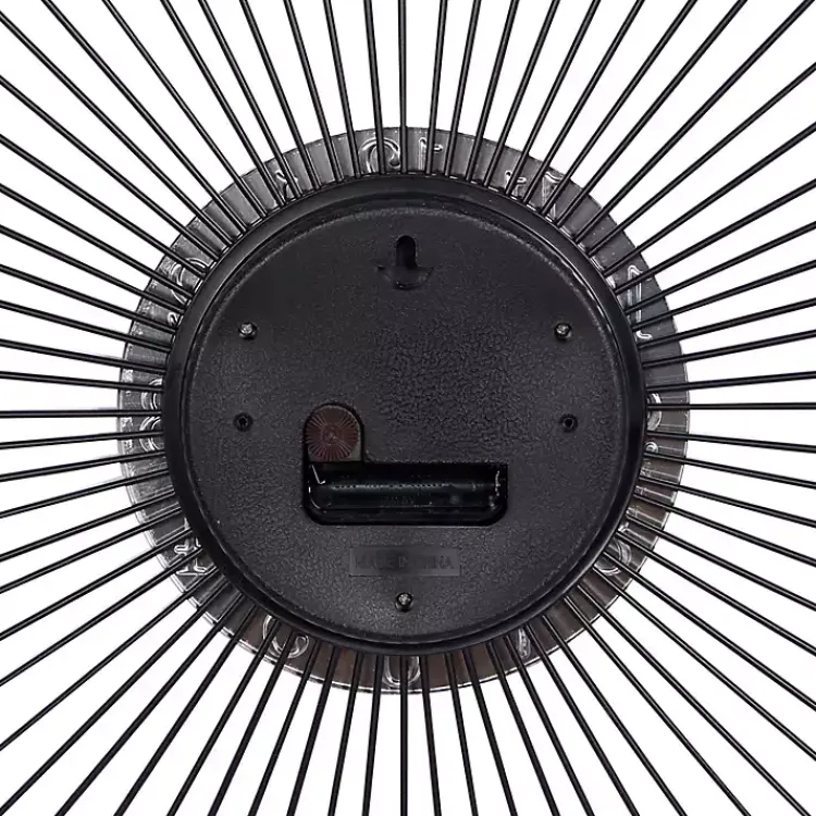 Clocks-Kirklands Home Silver Metal Sunburst Droplet Frame Clock