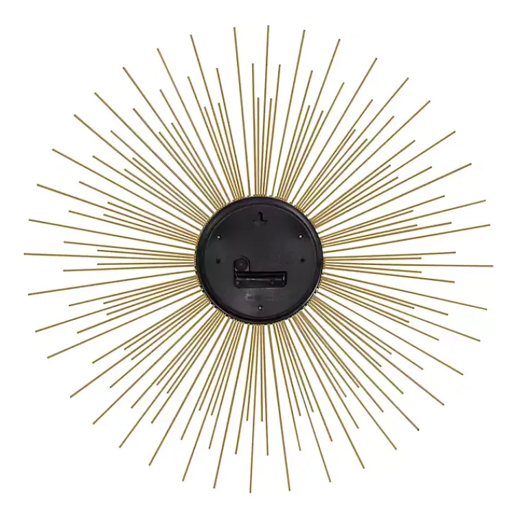 Clocks-Kirklands Home Gold Metal Sunburst Wall Clock