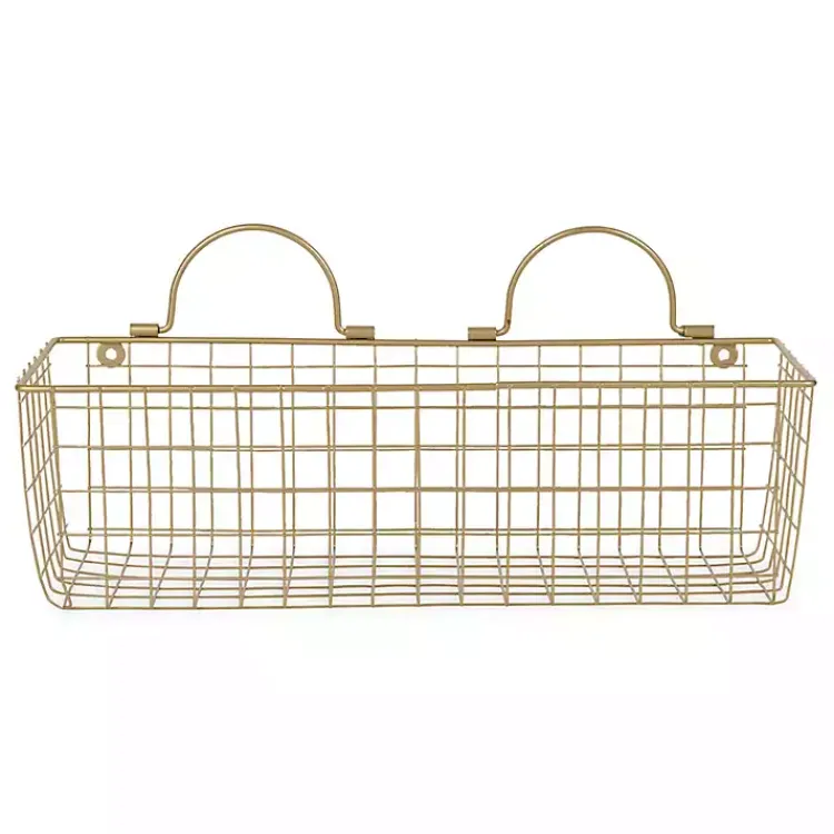 Wall Storage-Kirklands Home Antique Gold 2-pc. Wire Basket Set