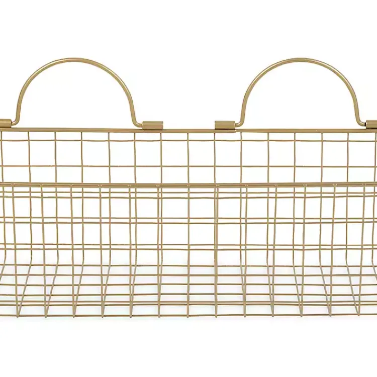 Wall Storage-Kirklands Home Antique Gold 2-pc. Wire Basket Set