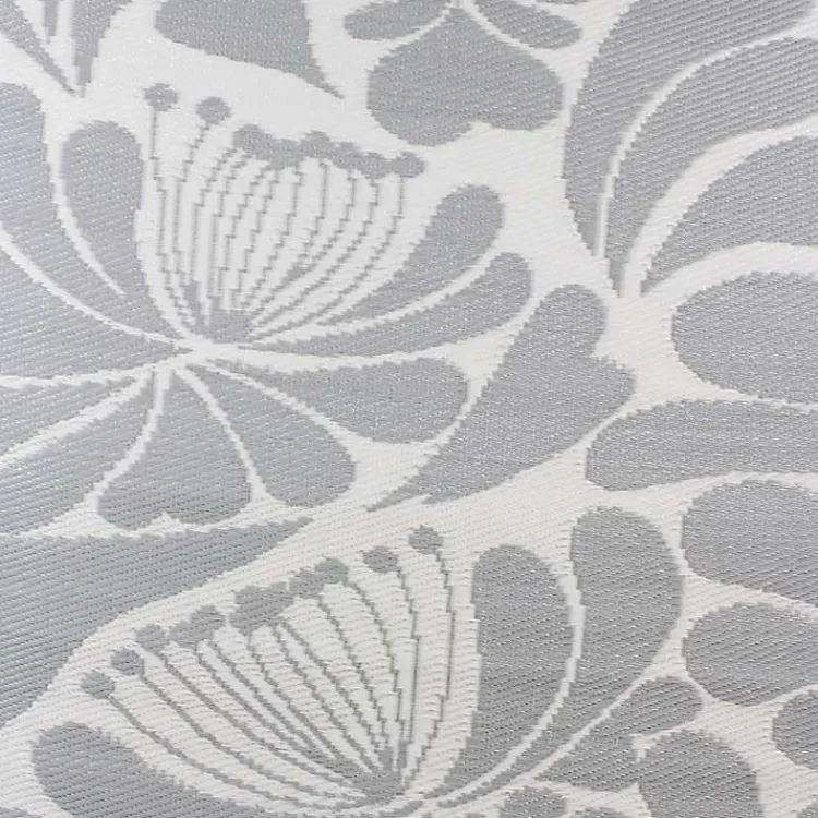 Outdoor Rugs-Kirklands Home Slate Floral Outdoor Area Rug, 4x6