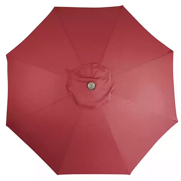 Outdoor Accent Furniture-Kirklands Home Burgundy Tilt Hand Crank Outdoor Umbrella