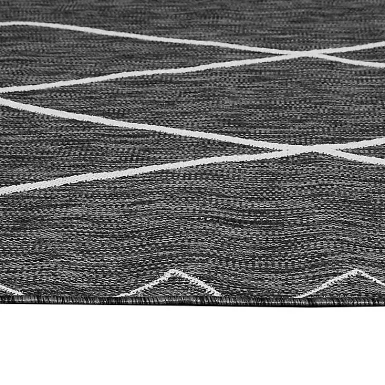 Outdoor Rugs-Kirklands Home Connected Diamond Outdoor Area Rug, 8x10 Gray