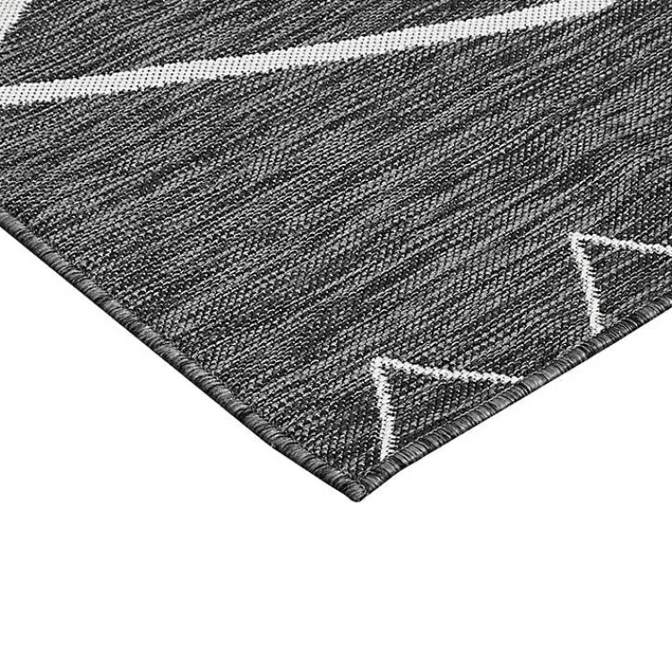 Outdoor Rugs-Kirklands Home Connected Diamond Outdoor Area Rug, 8x10 Gray