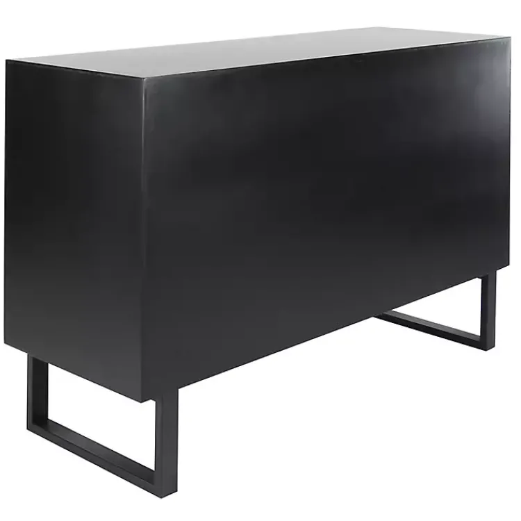 Cabinets & Sideboards-Kirklands Home Natural Wood Mosaic Paneling Cabinet