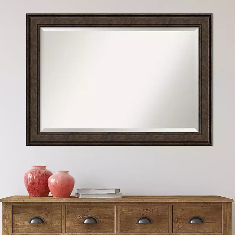 Decorative Mirrors-Kirklands Home Bronze Panel Frame Beveled Mirror