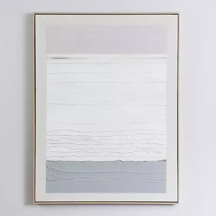 Framed Art-Kirklands Home White Gray Abstract Framed Wall Art