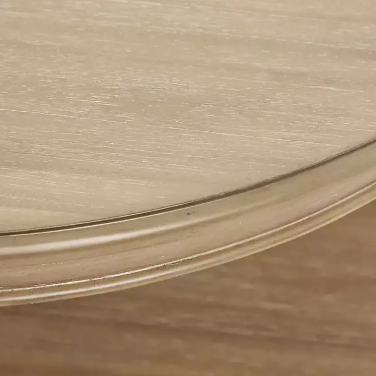 Coffee Tables-Kirklands Home Natural Wood Finish Turned Leg Round Coffee Table