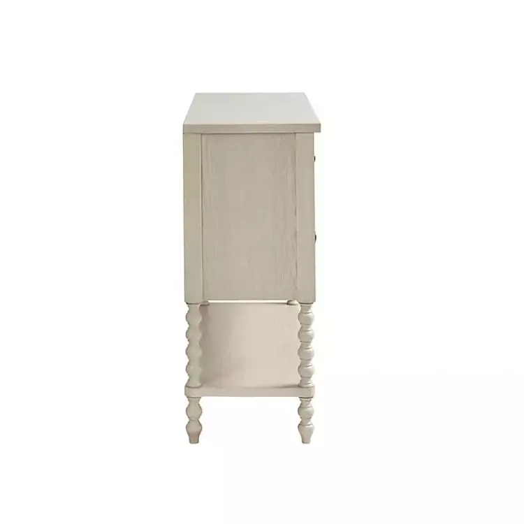 Cabinets & Sideboards-Kirklands Home Wood Turned Legs 2-Drawer Chest White