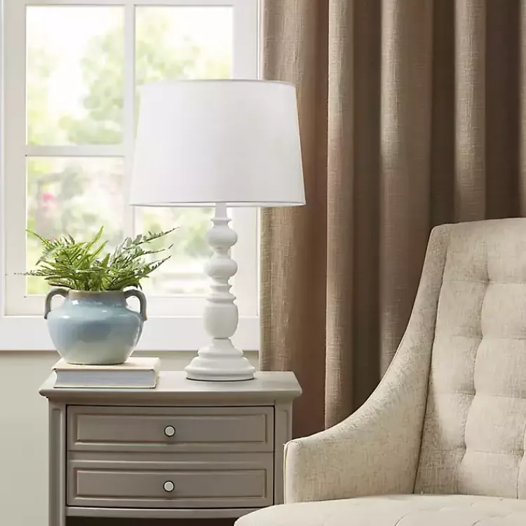 Table Lamps-Kirklands Home Matte Candlestick Martha Stewart Table Lamp White