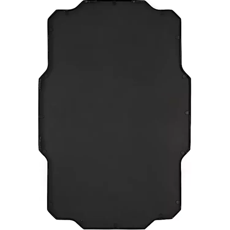 Decorative Mirrors-Kirklands Home Matte Black Thin Linear Iron Frame Wall Mirror