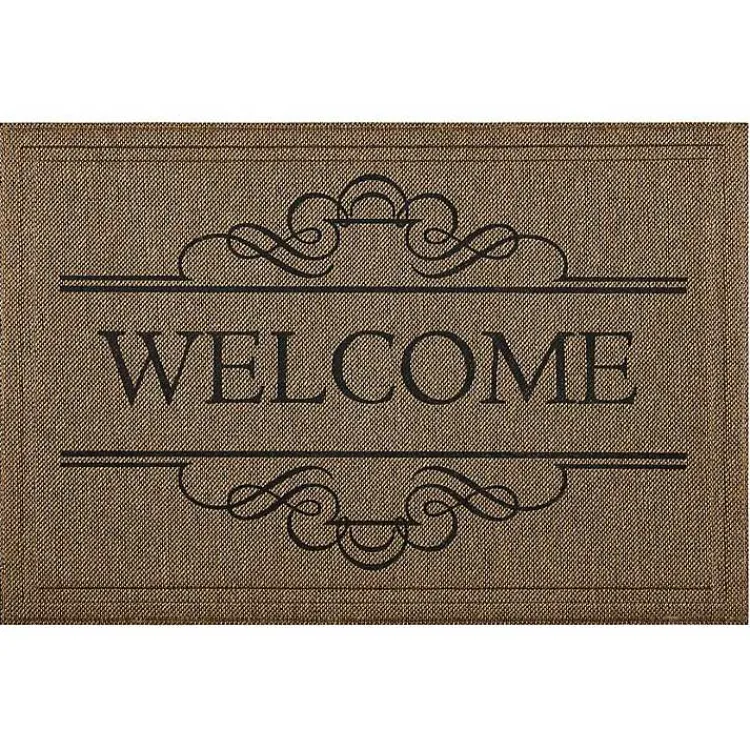 Doormats-Kirklands Home Natural Welcome Script Doormat