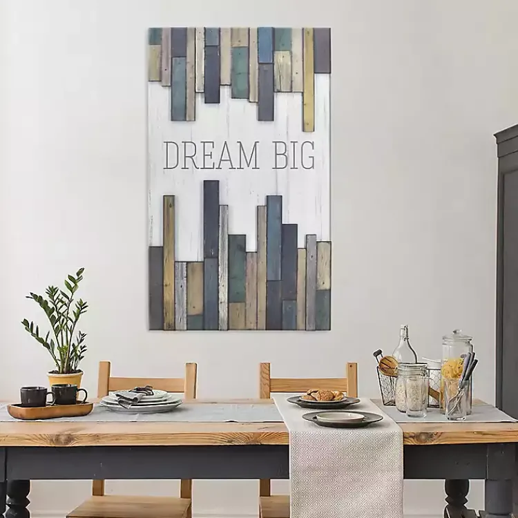 Wall Quotes & Signs-Kirklands Home Dream Big Wood Slat Wall Plaque