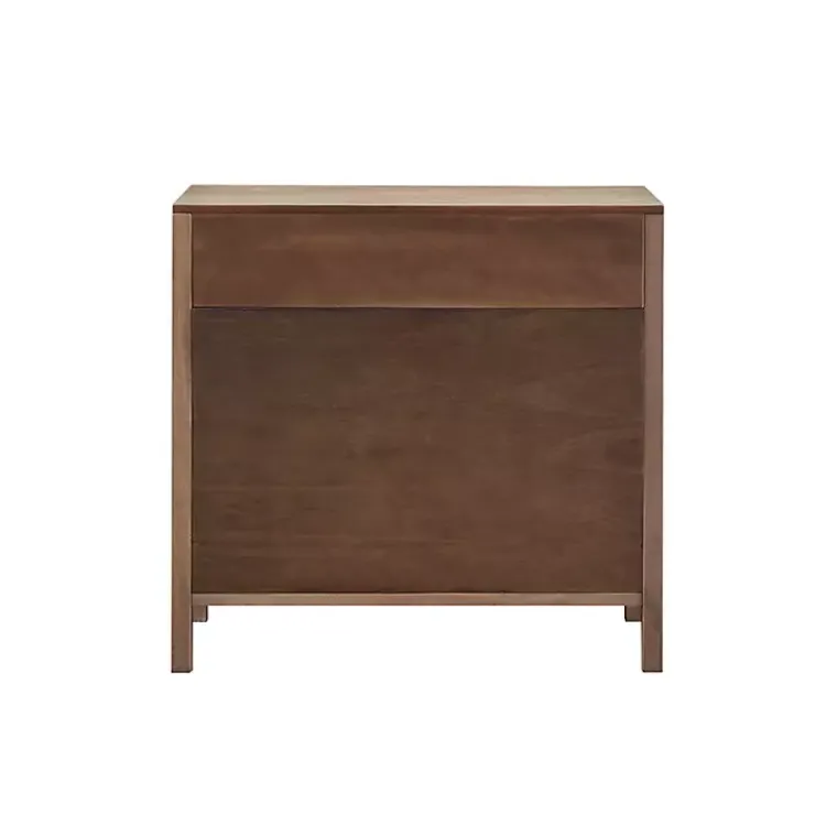 Cabinets & Sideboards-Kirklands Home Natural Wood 2-Door Cane Webbing Chest Tan