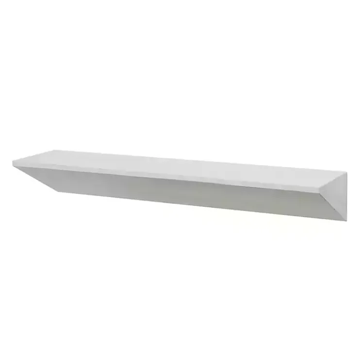 Shelves-Kirklands Home White Wedge Wood Large Floating Shelf