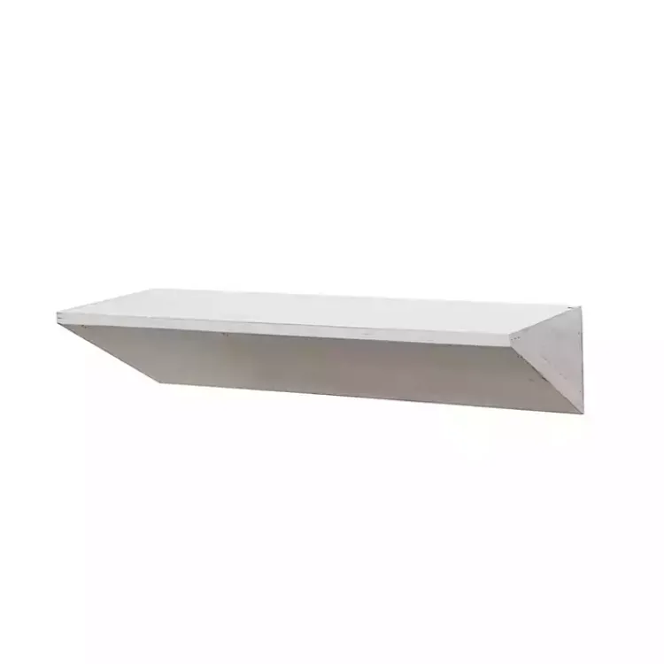Shelves-Kirklands Home White Wedge Wood Small Floating Shelf