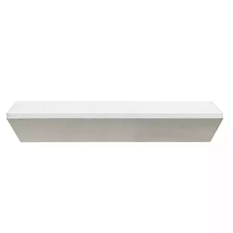 Shelves-Kirklands Home White Wedge Wood Small Floating Shelf