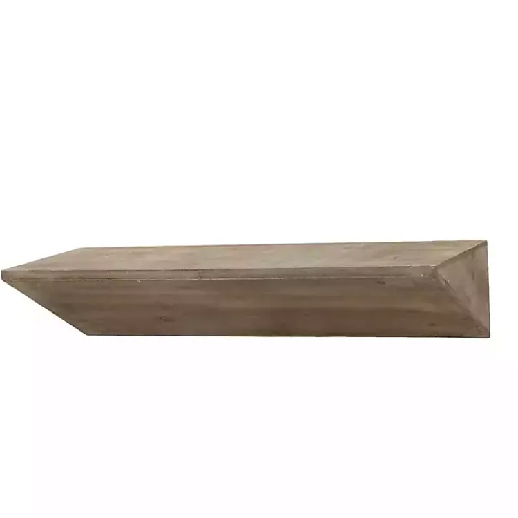 Shelves-Kirklands Home Natural Wedge Wood Small Floating Shelf