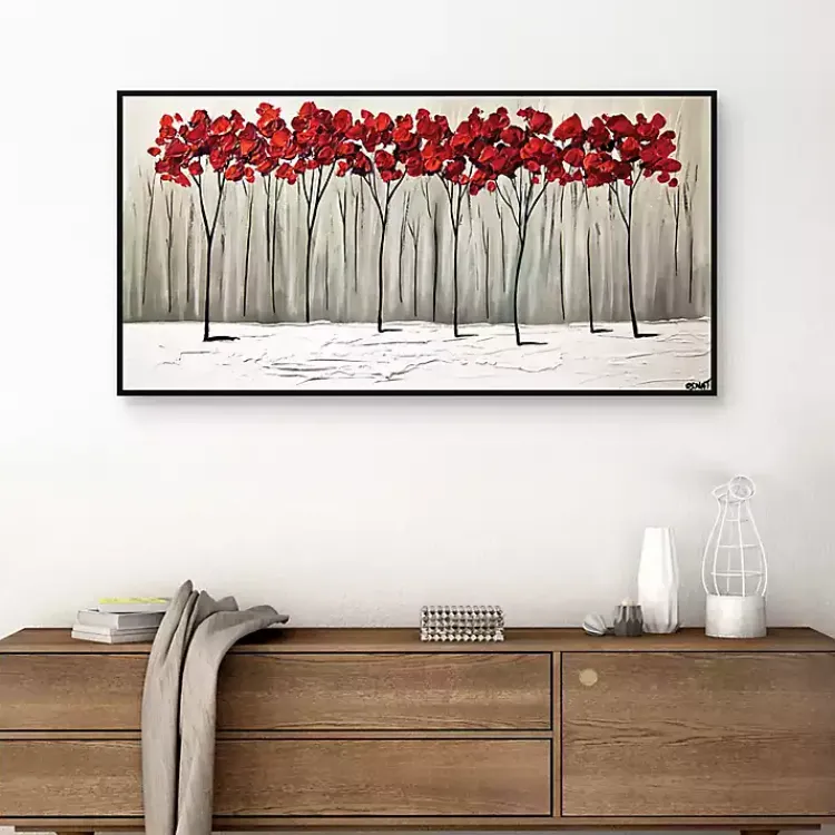 Framed Art-Kirklands Home Collision of Seasons Framed Canvas Art Print