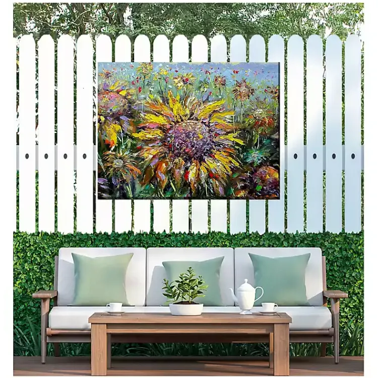 Outdoor Wall Decor-Kirklands Home Sunflower Fields Outdoor Canvas Art Print