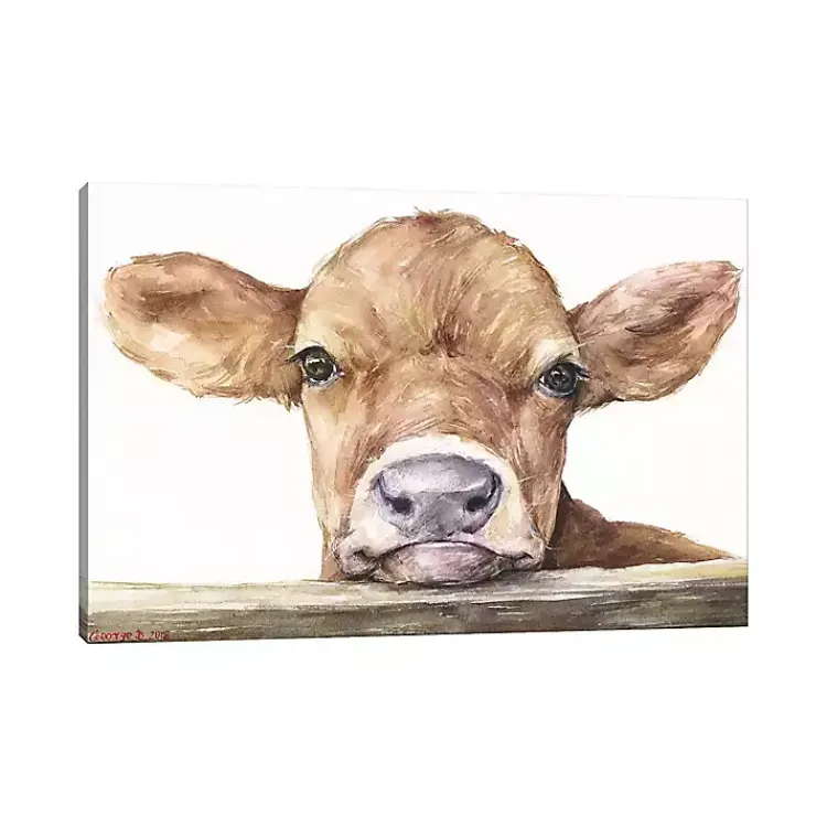 Canvas Art-Kirklands Home Calf Giclee Canvas Art Print, 40x26 Brown