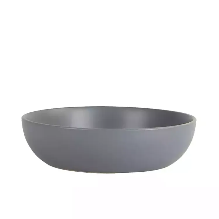 Serving & Entertaining-Kirklands Home Matte Charcoal Serving Bowls, Set of 2 Gray