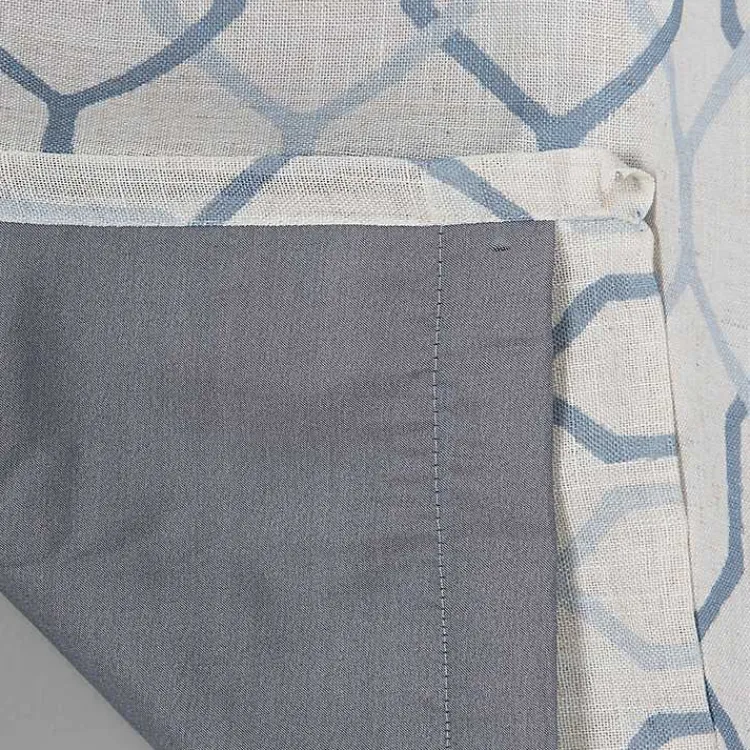 Curtains & Drapes-Kirklands Home Blue Interlock Single Curtain Panel, 84 in.