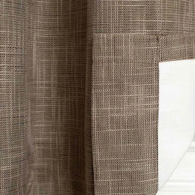 Curtains & Drapes-Kirklands Home Sand Box Pleated Single Curtain Panel, 84 in. Brown