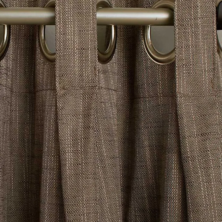 Curtains & Drapes-Kirklands Home Sand Box Pleated Single Curtain Panel, 84 in. Brown