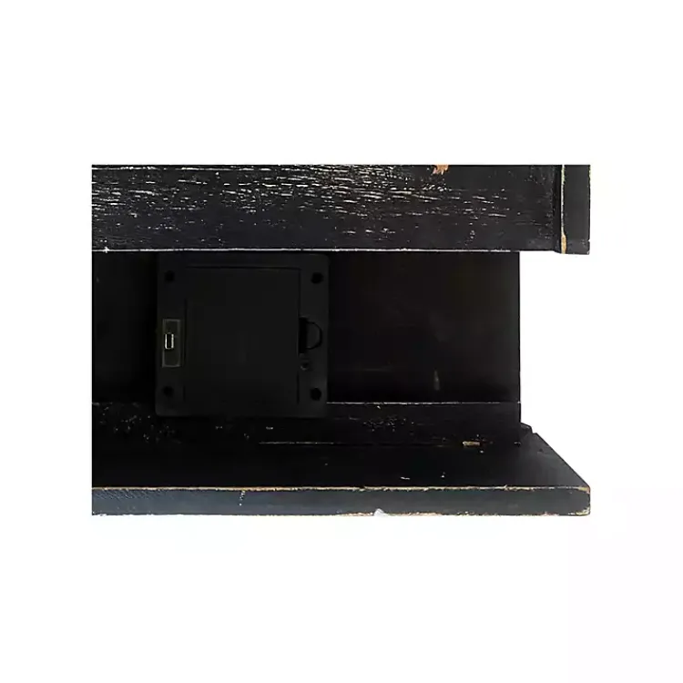 Shelves-Kirklands Home Black LED Floating Shelf with Remote, 7 in.