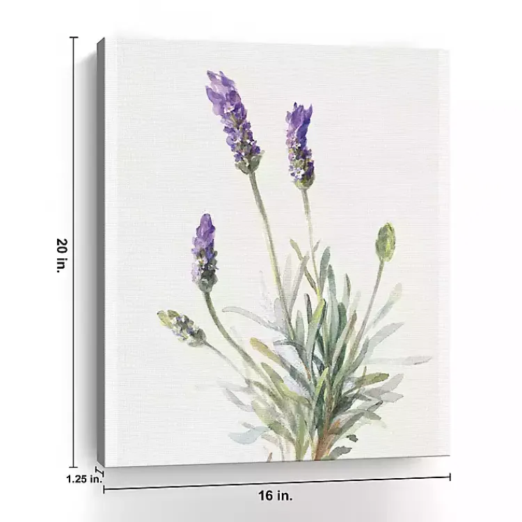 Canvas Art-Kirklands Home Floursack Lavender III Linen Canvas Art Print