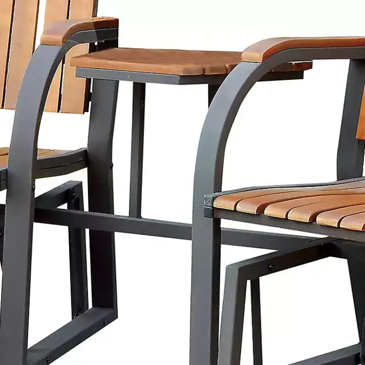 Outdoor Sets-Kirklands Home Wood Slat Attached Frame 3-pc. Outdoor Chair Set