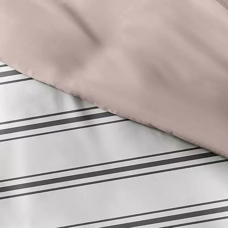 Duvets-Kirklands Home Rose Pink Echo Stripe 2-pc. Twin Duvet Cover Set