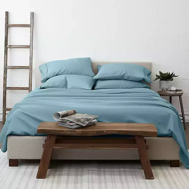 Bed Sheets-Kirklands Home Ocean 6-pc. King Sheet Set Blue