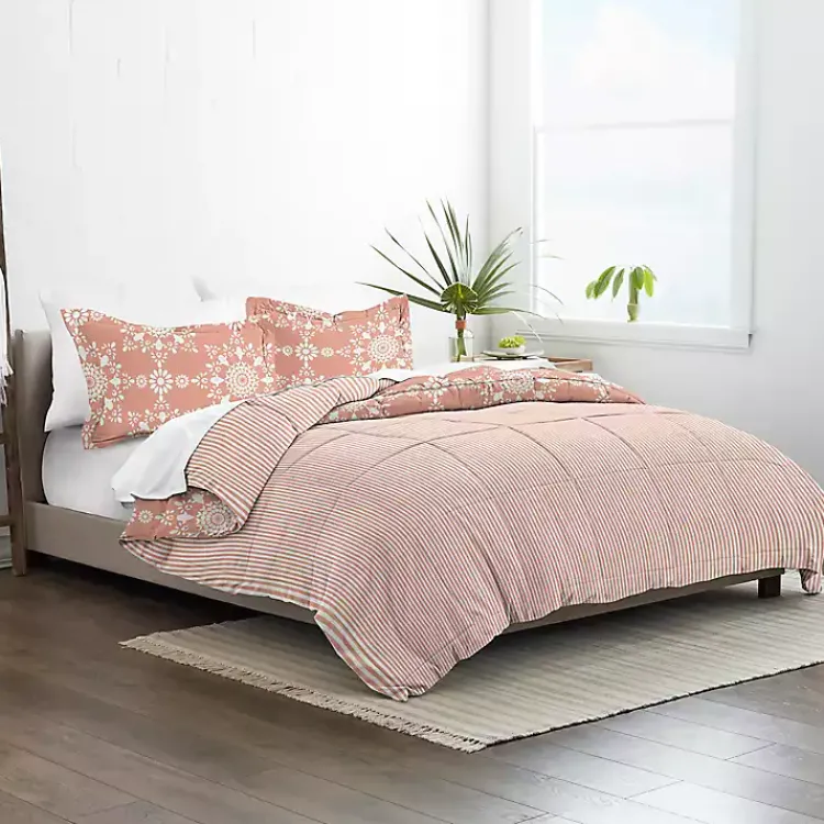 Comforters-Kirklands Home Clay Daisy Medallion King 3-pc. Comforter Set Orange