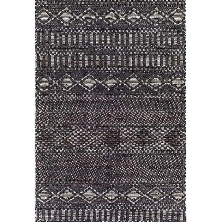 Area Rugs-Kirklands Home Diamond Jute Area Rug, 5x7 Black