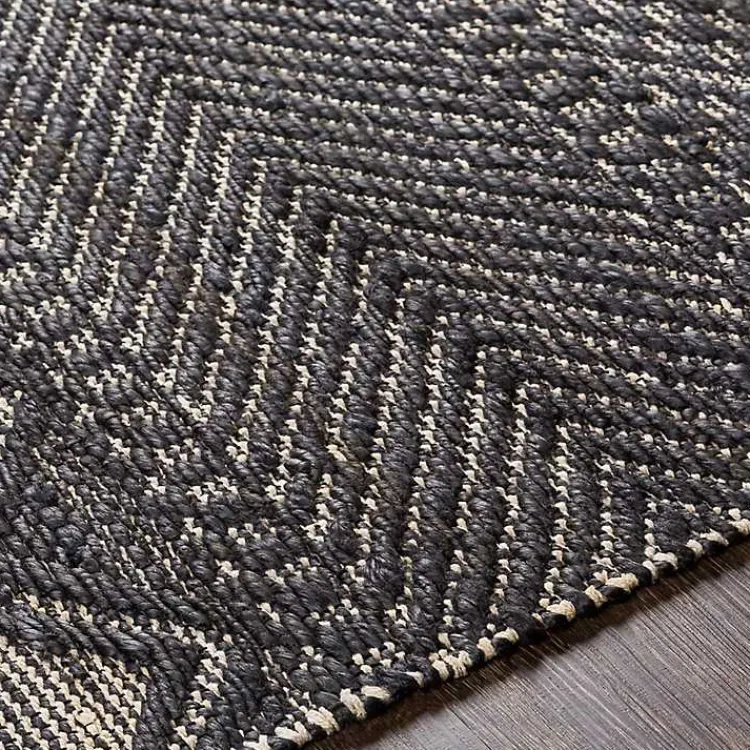 Area Rugs-Kirklands Home Diamond Jute Area Rug, 5x7 Black