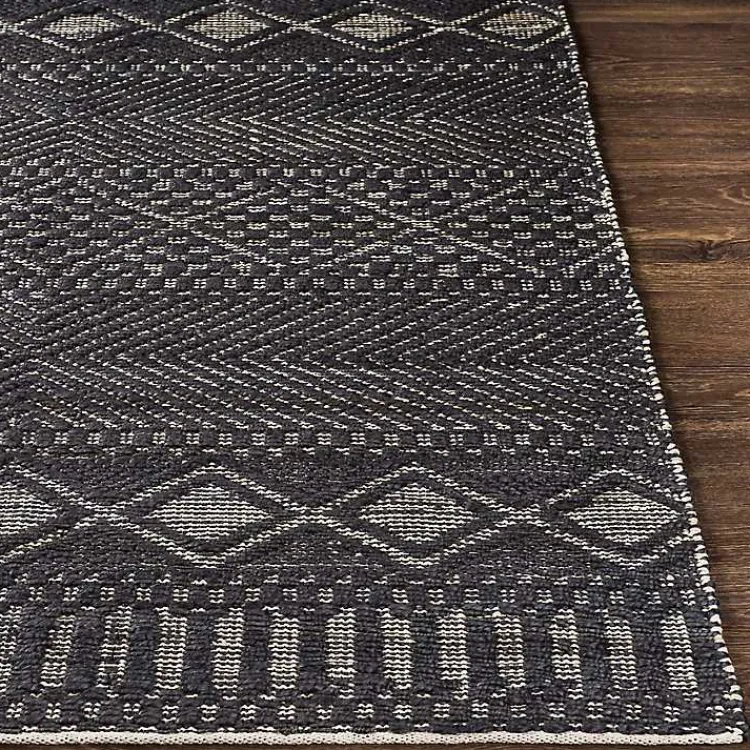 Area Rugs-Kirklands Home Diamond Jute Area Rug, 8x10 Black