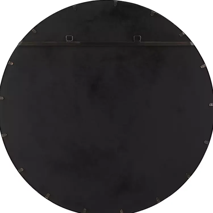 Decorative Mirrors-Kirklands Home Round Dark Bronze and Gold Wall Mirror