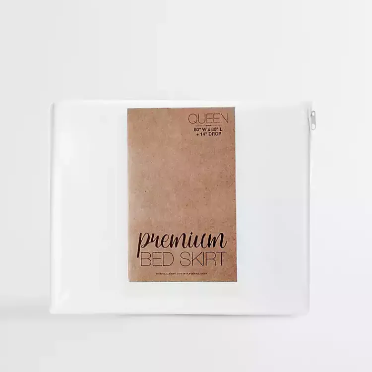 Bedding Essentials-Kirklands Home Pleated Microfiber Twin Bed Skirt White