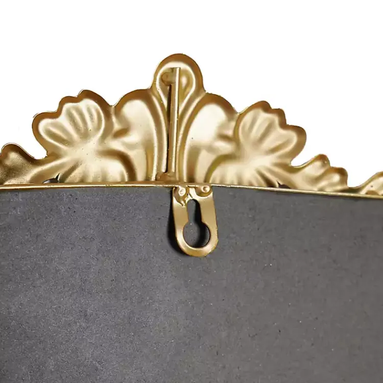 Decorative Mirrors-Kirklands Home Antique Gold Metal Baroque Arch Wall Mirror