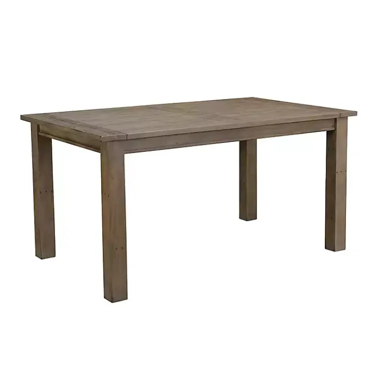 Dining Tables-Kirklands Home Weathered Pine Wood Dining Table Brown