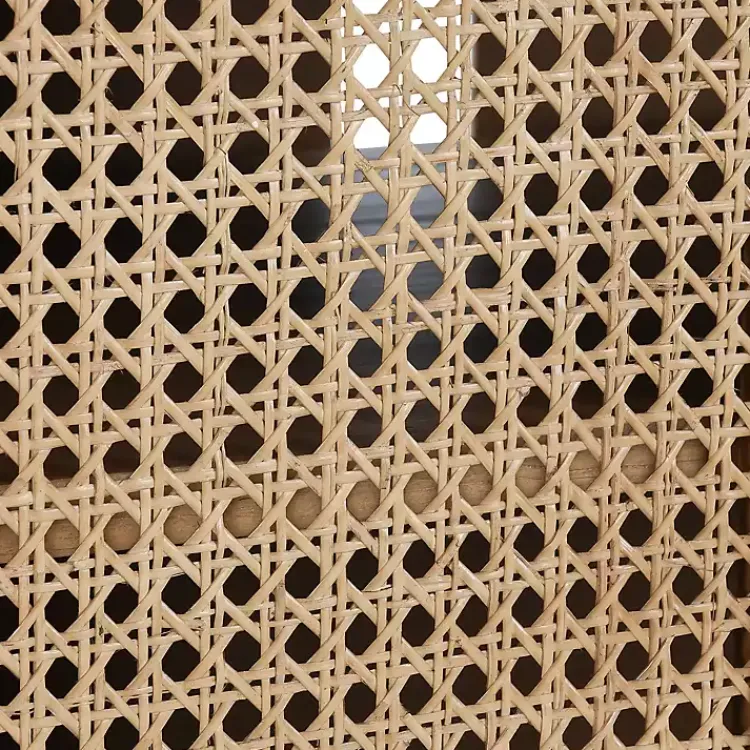 Cabinets & Sideboards-Kirklands Home Reclaimed Pine and Woven Cane Cabinet