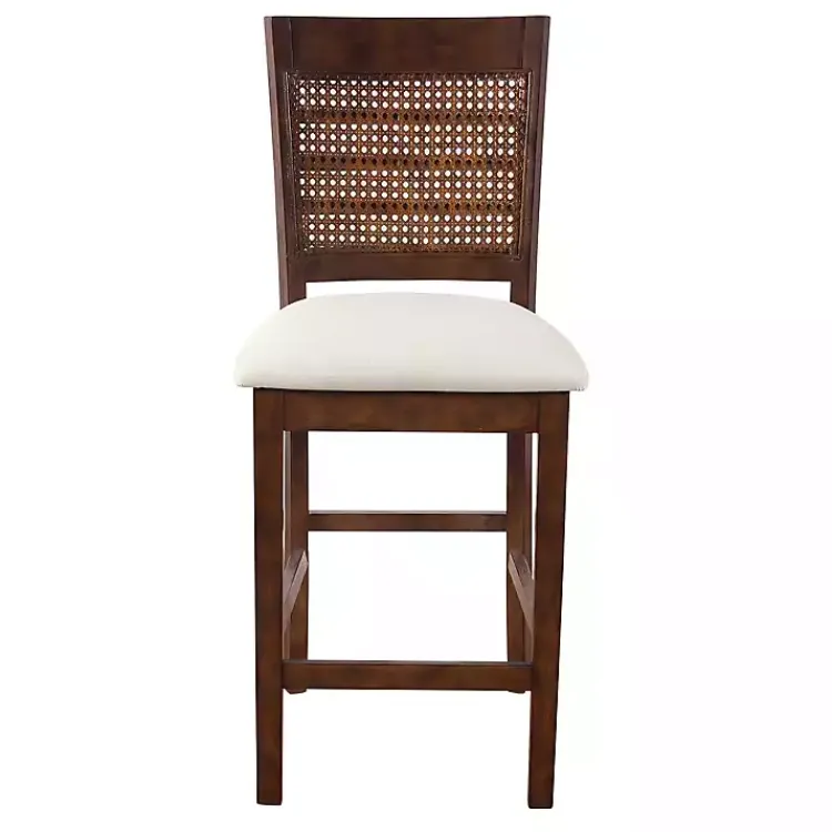 Bar Stools & Counter Height Stools-Kirklands Home Brown Wilbur Cane Back Counter Stools, Set of 2