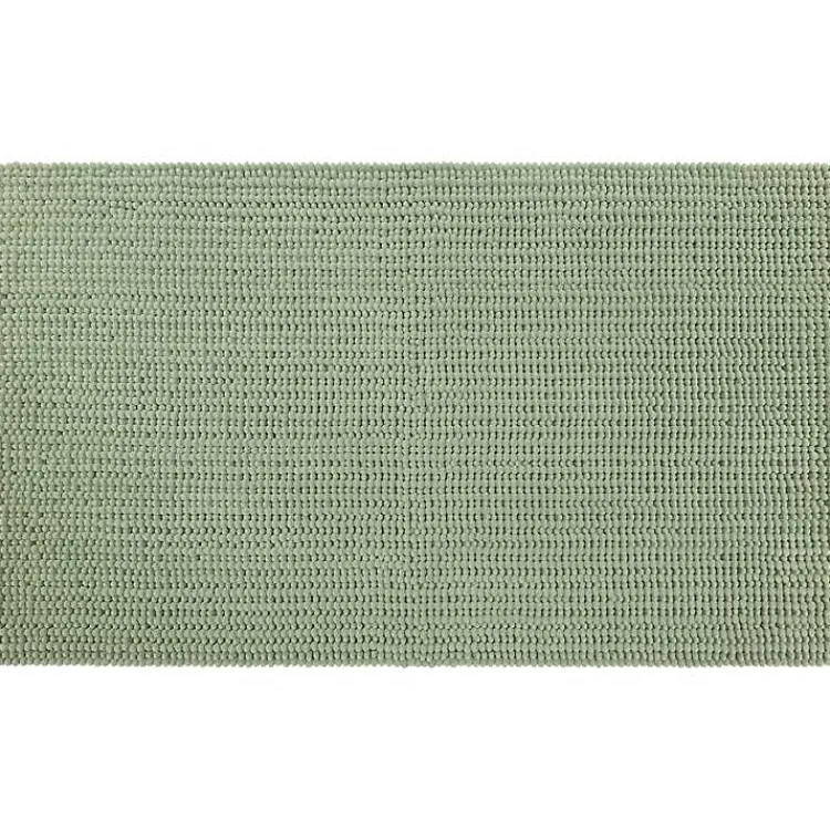 Bathroom Rugs-Kirklands Home Oregano Memory Foam Chenille Bath Mat, 34 in. Green